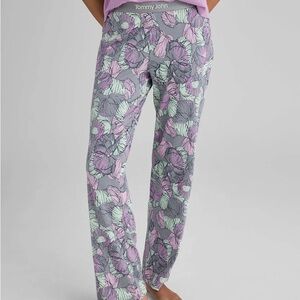 Tommy John Second Skin Sleep Pant, Pink Poppy Shells (Purple,Pink,Gray,Teal), L